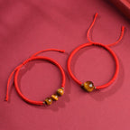 Fortune Jewel Handmade Tiger Eye Bead Luck Protection Rope Bracelet