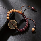 Fortune Jewel Ebony Wood Wenge Wood Mountain Ghosts Spend Money Bagua Copper Coin Peace Bracelet
