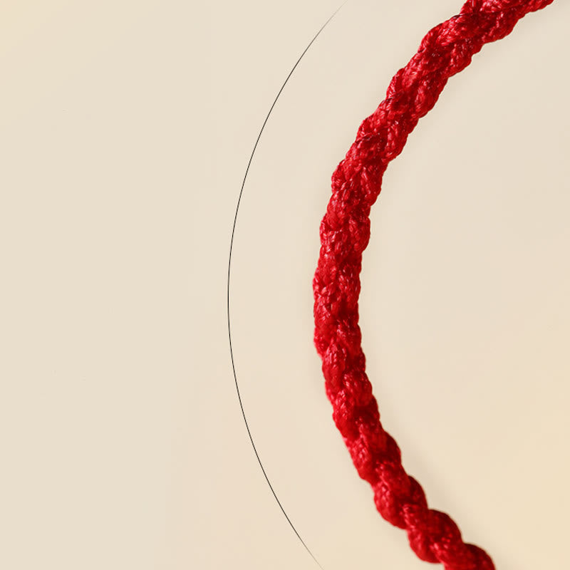 Fortune Jewel Hetian Jade Black Onyx Red Agate Bead Luck Braided Bracelet