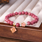 Fortune Jewel Rhodonite Peach Blossom Loving Energy Bracelet