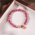 Fortune Jewel Rhodonite Peach Blossom Loving Energy Bracelet