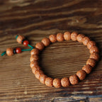 Fortune Jewel Tibetan Rudraksha Bodhi Seed Agate Wealth Bracelet