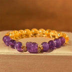 Fortune Jewel Citrine Amethyst Pixiu Prosperity Bracelet
