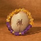 Fortune Jewel Citrine Amethyst Pixiu Prosperity Bracelet