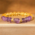 Fortune Jewel Citrine Amethyst Pixiu Prosperity Bracelet