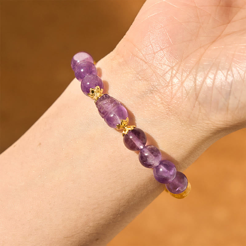 Fortune Jewel Citrine Amethyst Pixiu Prosperity Bracelet