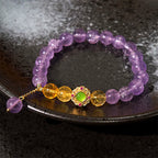 Fortune Jewel Natural Amethyst Meditation Balance Bracelet