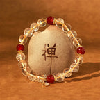 Fortune Jewel Citrine Red Agate Moon Prosperity Bracelet
