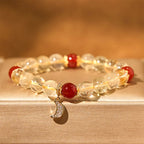 Fortune Jewel Citrine Red Agate Moon Prosperity Bracelet