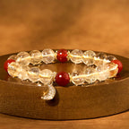 Fortune Jewel Citrine Red Agate Moon Prosperity Bracelet
