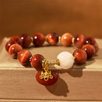 Fortune Jewel Natural Red Tiger Eye Pumpkin Calm Bracelet