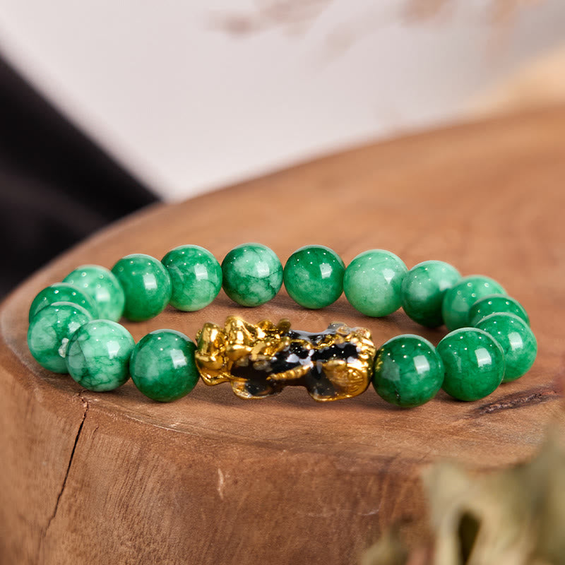 Fortune Jewel FengShui PiXiu Jade Protection Bracelet