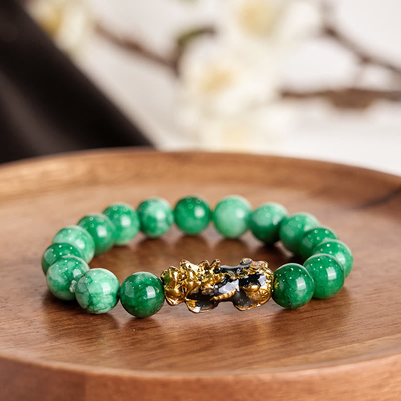 Fortune Jewel FengShui PiXiu Jade Protection Bracelet