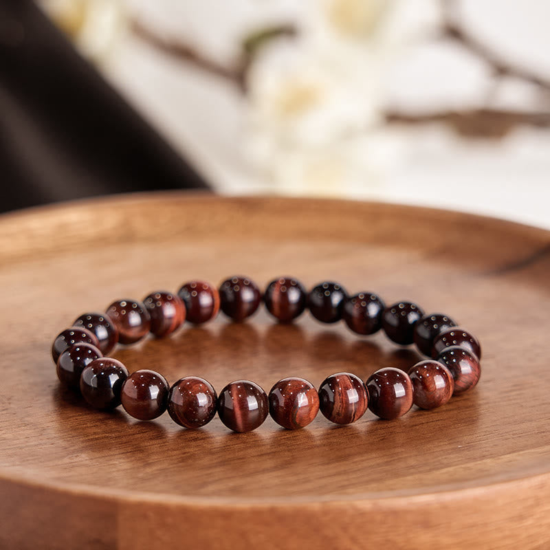 Fortune Jewel Natural Tiger Eye Healing Bead Bracelet