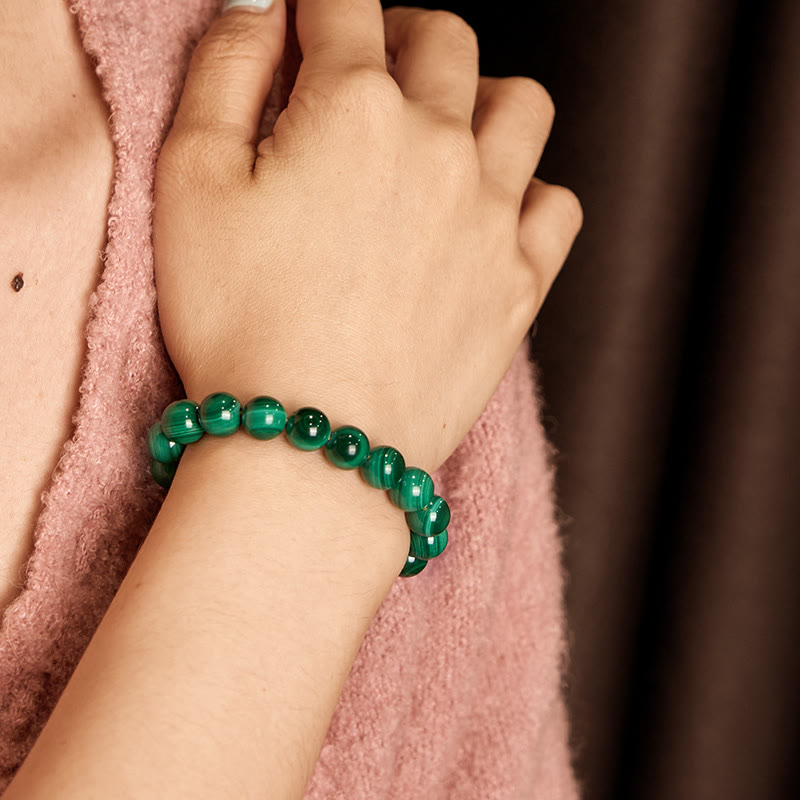 Fortune Jewel Natural Malachite Protection Calmness Bracelet