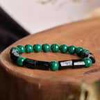 Fortune Jewel Malachite Black Tourmaline Purity Bracelet