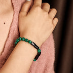 Fortune Jewel Malachite Black Tourmaline Purity Bracelet