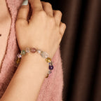 Fortune Jewel PiXiu White Crystal Citrine Green Strawberry Quartz Amethyst Luck Bracelet