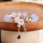 Fortune Jewel Blue Crystal Amethyst Sun Stone Green Aventurine Healing Bracelet