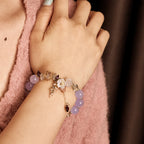 Fortune Jewel Blue Crystal Amethyst Sun Stone Green Aventurine Healing Bracelet