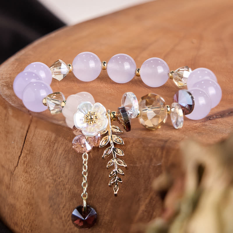 Fortune Jewel Blue Crystal Amethyst Sun Stone Green Aventurine Healing Bracelet