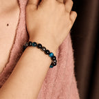 Fortune Jewel Natural Tiger's Eye Obsidian Hematite Positive Powerful Bracelet