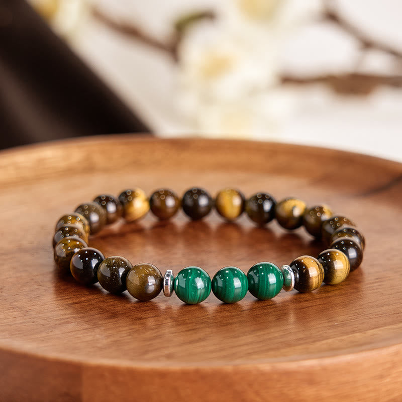 Fortune Jewel Tiger Eye Green Tiger Eye Courage Bracelet