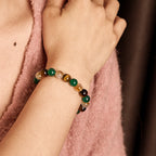 Fortune Jewel Natural Tiger Eye Green Agate Citrine Mix And Match Beads Protection Bracelet