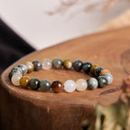 Fortune Jewel Natural Eagle's Eye Stone Confidence Positive Bracelet