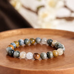Fortune Jewel Natural Eagle's Eye Stone Confidence Positive Bracelet