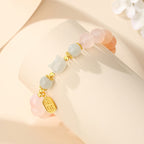 Fortune Jewel 925 Sterling Silver Red Agate Hetian Jade Cat Fu Character Confidence Bracelet