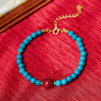 Fortune Jewel 925 Sterling Silver Turquoise Cinnabar Purification Bracelet