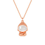 Fortune Jewel 925 Sterling Silver Chalcedony Formless Buddha Positive Necklace Pendant Fortune Jewel