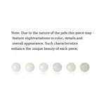 Fortune Jewel 925 Sterling Silver Hetian White Jade Rabbit Crescent Moon Luck Necklace Pendant