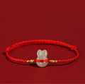 Fortune Jewel Hetian Jade Cute Rabbit String Luck Bracelet