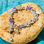 Fortune Jewel Natural Amethyst Crystal Star Charm Positive Transformation Bracelet