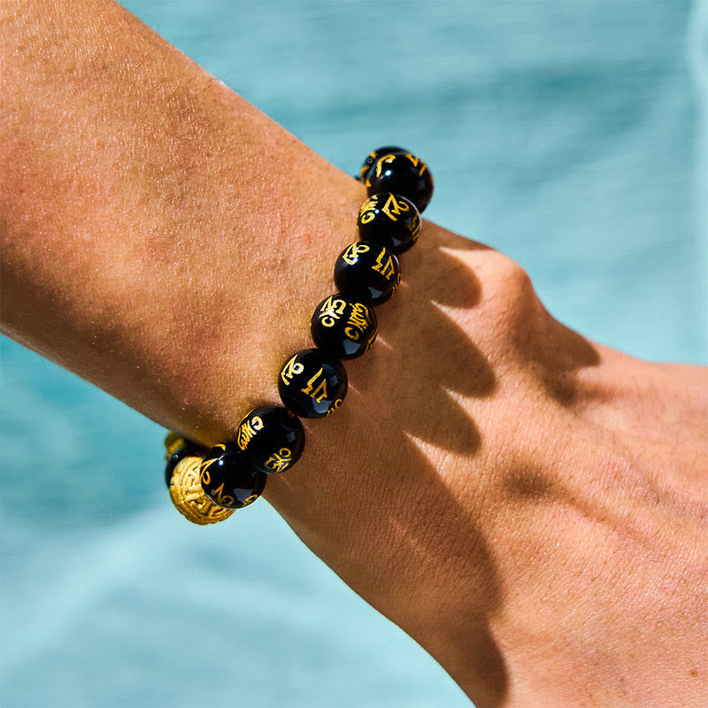 Fortune Jewel FengShui PiXiu Obsidian Wealth Bracelet