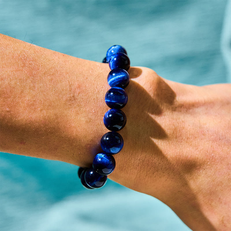Fortune Jewel Blue Tiger Eye Protection Bracelet