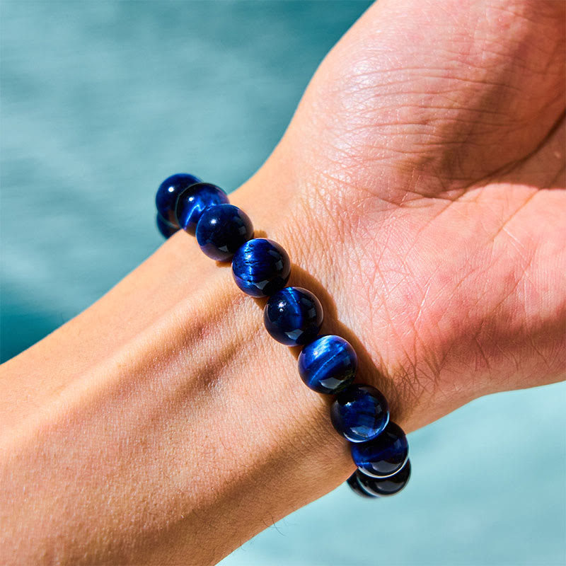 Fortune Jewel Blue Tiger Eye Protection Bracelet