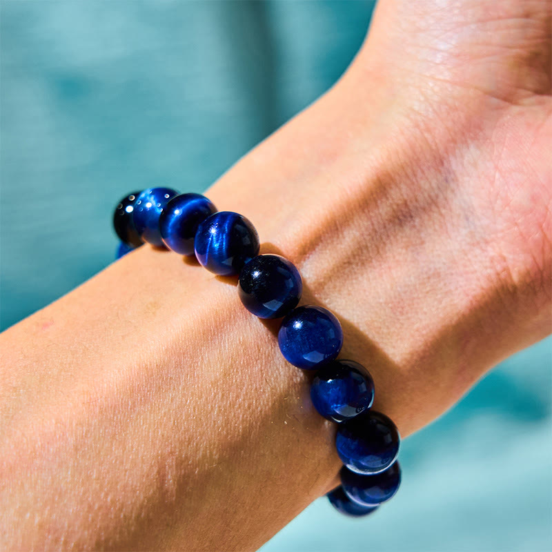 Fortune Jewel Blue Tiger Eye Protection Bracelet