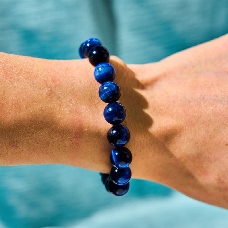 Fortune Jewel Blue Tiger Eye Protection Bracelet