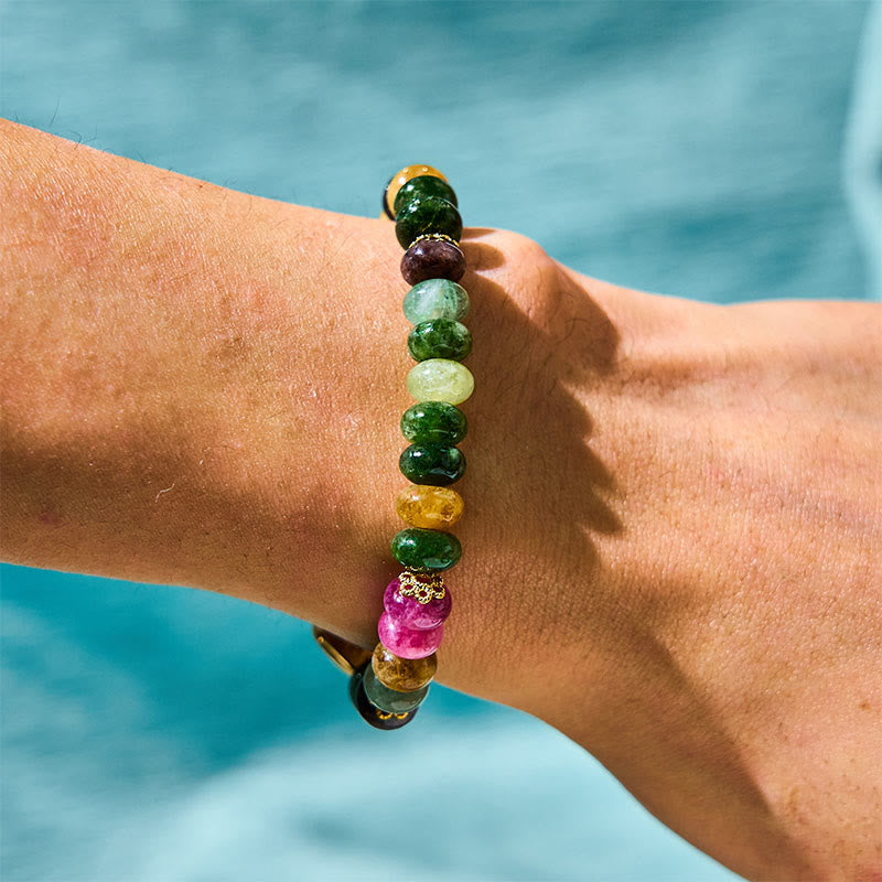 Fortune Jewel Tourmaline Jade Safe And Well Love Bracelet