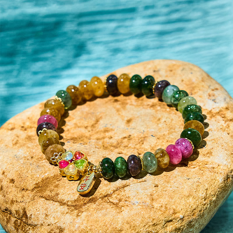Fortune Jewel Tourmaline Jade Safe And Well Love Bracelet