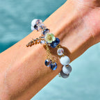 Fortune Jewel Blue Crystal Amethyst Sun Stone Green Aventurine Healing Bracelet