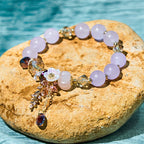Fortune Jewel Blue Crystal Amethyst Sun Stone Green Aventurine Healing Bracelet