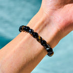 Fortune Jewel Natural Tiger's Eye Obsidian Hematite Positive Powerful Bracelet
