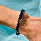 Fortune Jewel Natural Tiger's Eye Obsidian Hematite Positive Powerful Bracelet