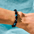 Fortune Jewel Natural Tiger's Eye Obsidian Hematite Positive Powerful Bracelet
