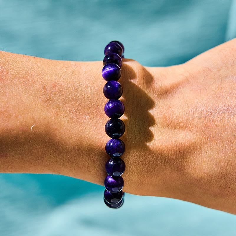 Fortune Jewel Purple Tiger Eye Creativity Bracelet