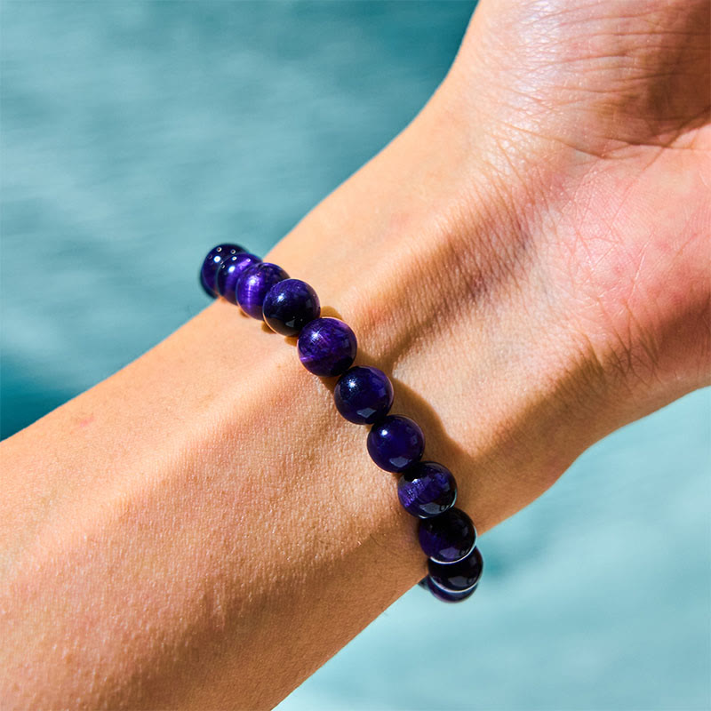Fortune Jewel Purple Tiger Eye Creativity Bracelet
